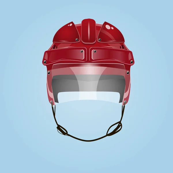 Hockey roter Helm vektordesign eps 10 illustration — Stockvektor