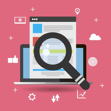 Arama Motoru Optimizasyonu düz tasarım eps 10 vektör