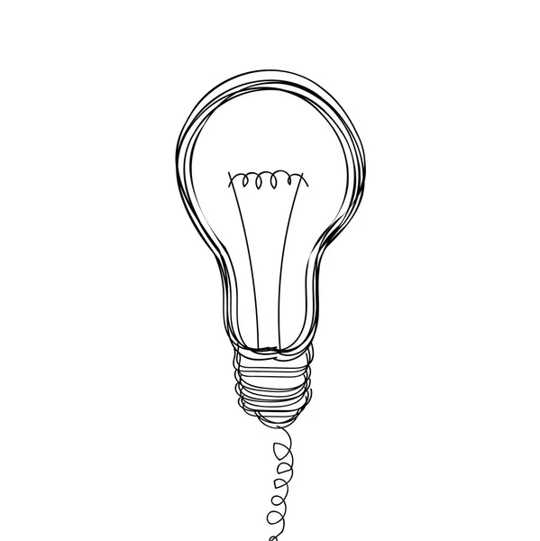 Vector light bulb idea hand draw concept eps 10 — Stock Vector