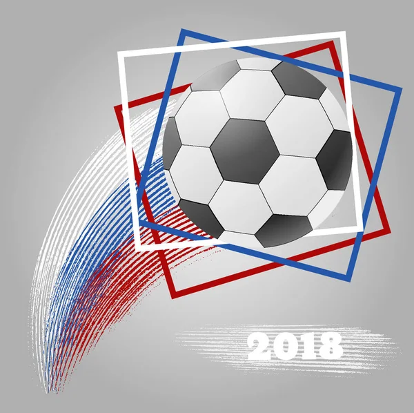 Voetbal 2018 cup Rusland concept eps 10 — Stockvector