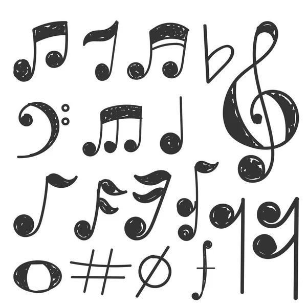 Müzik notası el çizimi konsepti 10