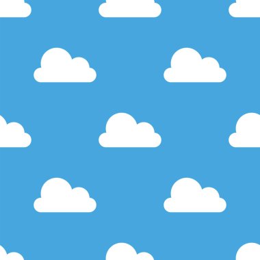 Beyaz bg vektörü üzerindeki mavi deseni bulutlandırır