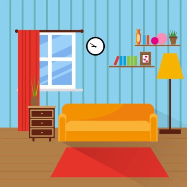 düz oda boş vektörü 10 dizayn eder