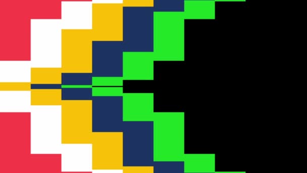 Цветная Мозаика Переходного Дизайна Графический Анимированный Полный Кадров Секунду — стоковое видео