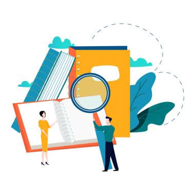 Eğitim, çevrimiçi eğitim kursları, uzaktan eğitim vektör illüstrasyonu. İnternet çalışması, çevrimiçi kitap, dersler, e-öğrenme, mobil ve web grafikleri için çevrimiçi eğitim tasarımı