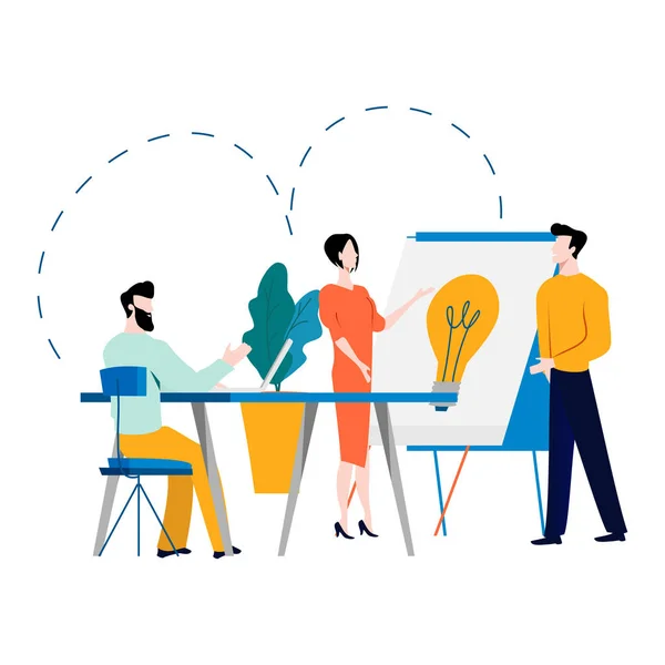 Profesyonel eğitim, eğitim, online eğitim, online iş kursları, iş sunu düz vektör çizim. Uzmanlık, beceri geliştirme tasarım için mobil ve web grafikleri