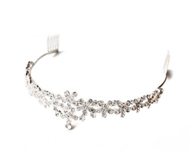 Beyaz bir arka plan üzerinde izole taç diadem