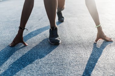 Açık havada, koşu ayakkabıları closeup runner