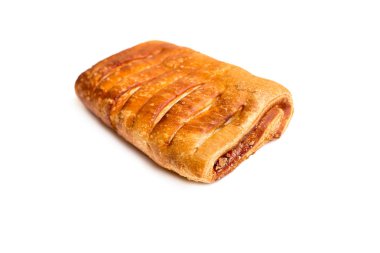 Beyaz arka plan üzerinde izole puf böreği topuz