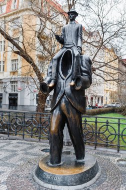 Prague, Çek Cumhuriyeti - 18 Mart, 2017: sıradışı bir anıt 