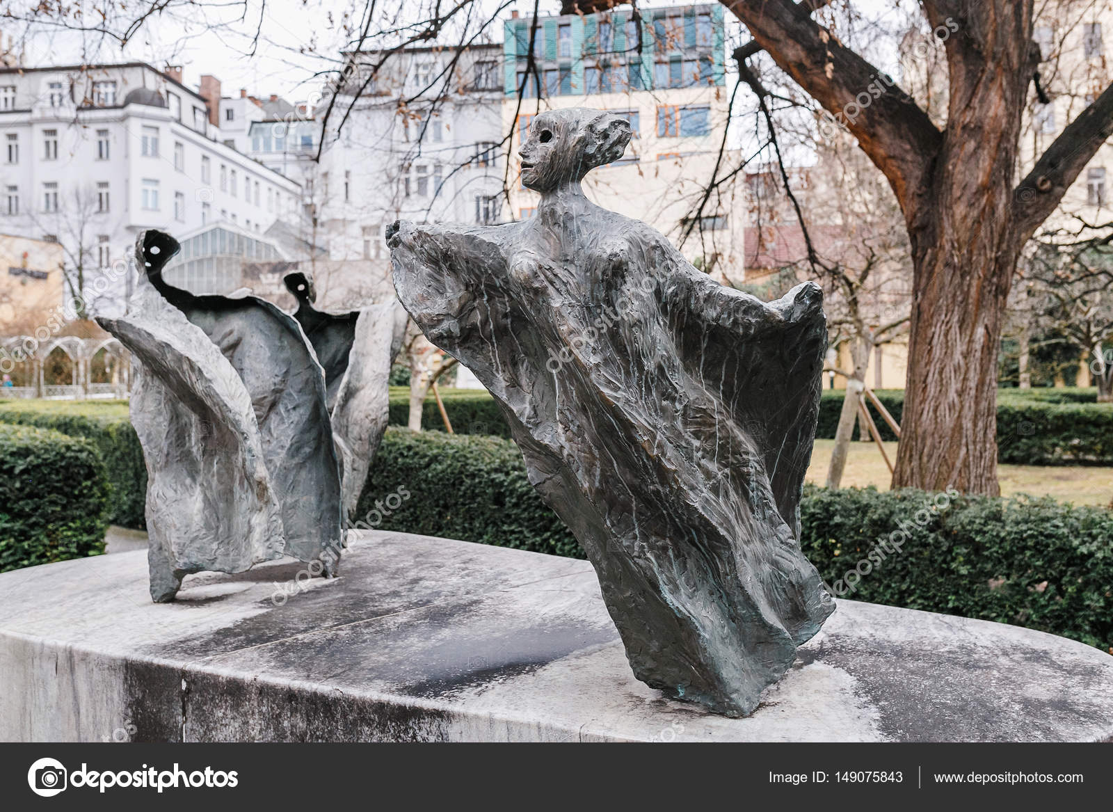 Prague Czech Republic 18 March 2017 Sculpture Flying Ghost Or