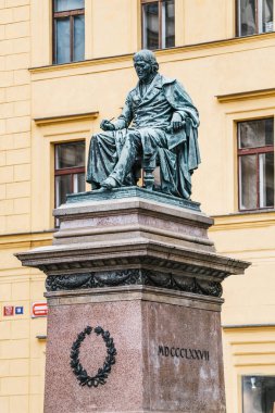 Prague, Çek Cumhuriyeti - 18 Mart, 2017: anıt Çek yazar ve şair Josef Jungmann