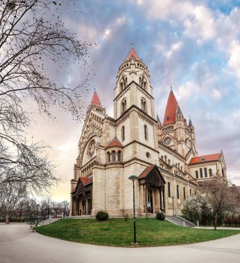 St Francis Assisi kilisenin, Meksika Meydanı ' nda Viyana Panoraması 1898 Neo-Romen stilde inşa edilen