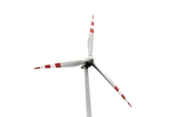 Wind power generator isolated on a white background — Stock Photo, Image