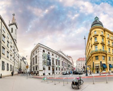 Viyana, Avusturya, 23 Mart 2017: panoramik manzaralı Merkezi CI