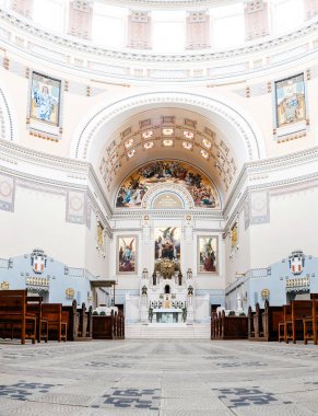 24 Şubat 2017, Viyana, Avusturya: Kilisesi, St. Charles Borromeo Church of Central mezarlığı Viyana üzerinde iç
