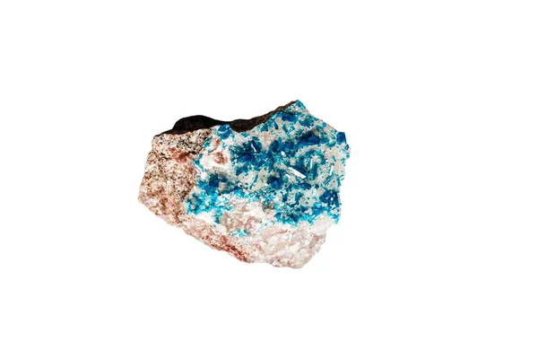 Pierre bleue et blanche géologique minérale isolée — Photo