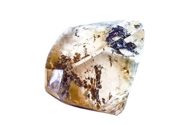 Ізольований кам'яний мінерал зі смугами — стокове фото