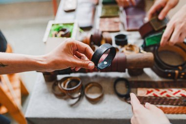 Kadın deri takı bilezik, el yapımı craft Pazar seçimi