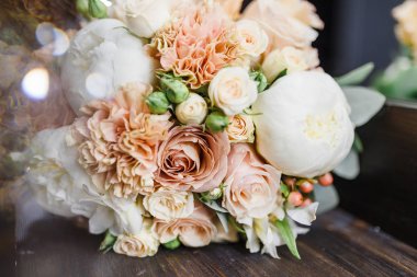 Beautiful wedding bridal bouquet clipart