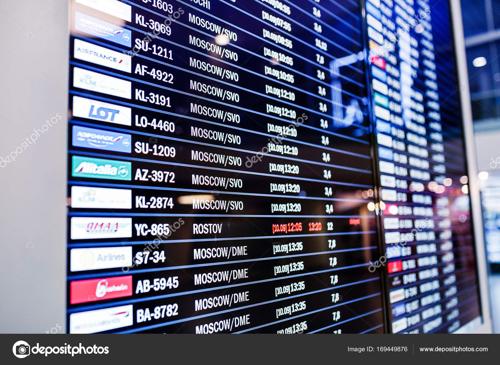 09 September 2017 Kurumoch Kuf Airport Samara Russia Info Board With Departure And Arrival Flight Schedule Of Different Airlines Stock Editorial Photo C Frantic00 169449876