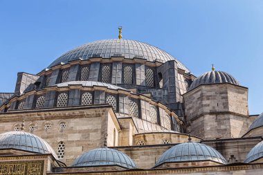 Istanbul Süleymaniye'en büyük Camisi ve dekorasyon Mimarlık ve tasarım detaylarını Close-Up