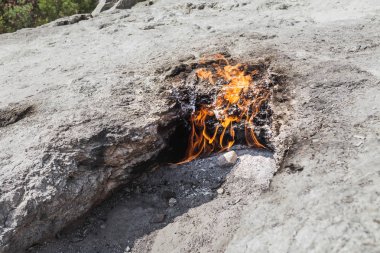 doğal gaz milli park alanında Olympos, chimaera, Türkiye'nin ışıkları yakar.