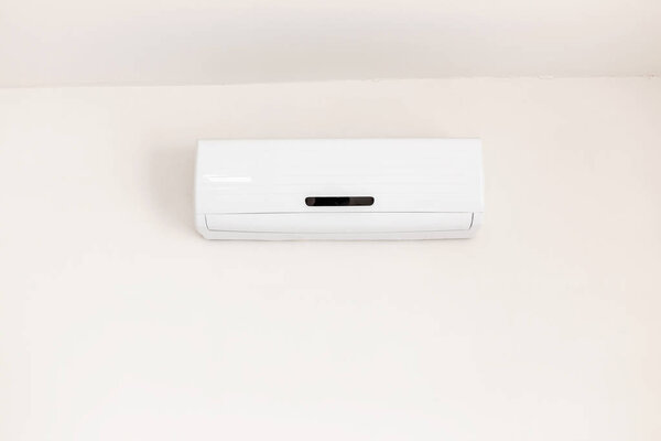 air conditioner on white wall background