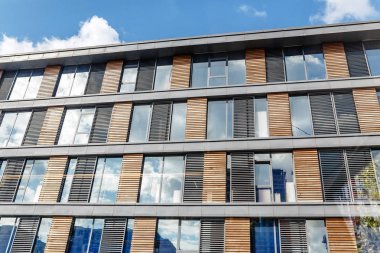 Eylül 2017, Istanbul, Türkiye: iş merkezi şehrin meşgul semtlerinden birinde mimari camlar