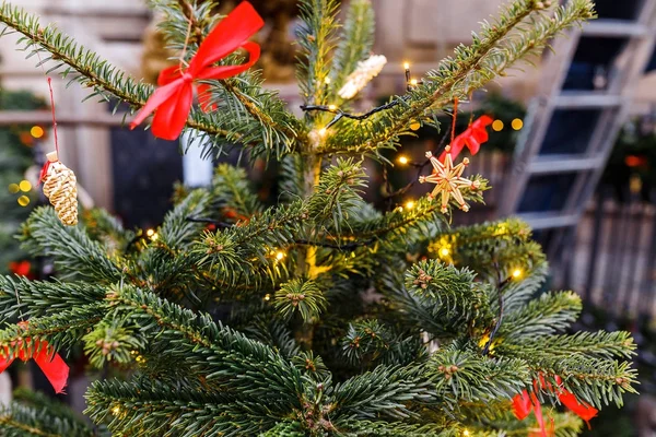 Navidad decoración al aire libre primer plano —  Fotos de Stock