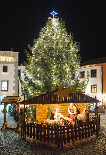 DEZEMBRO 2017, PRAGUE, REPÚBLICA CHECA: Feira do mercado de Natal em — Fotografia de Stock
