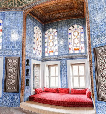 Eylül 2017, Türkiye, Istanbul: İç biri olan Topkapı Sarayı'nın odaları