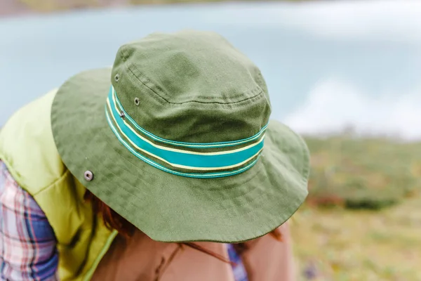 Şapka Gezgin veya balıkçı hiking — Stok fotoğraf