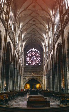 19 Şubat 2017, Prague, Çek Cumhuriyeti: ünlü St. Vitus Katedrali Prag, iç