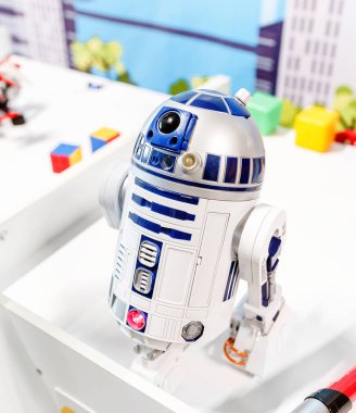 21 Ağustos 2017, Ultra Mall, Ufa, Rusya Federasyonu: Star Wars R2d2 robot Robotik Festivali