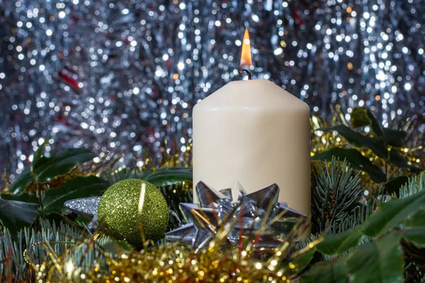 Candle Christmas ornaments. — Stock Photo, Image