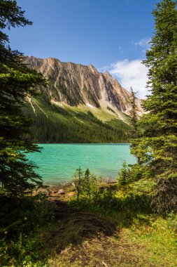 Rocky Dağları. Lower Sherbrook Gölü Yoho Ulusal Parkı, British Columbia, Kanada