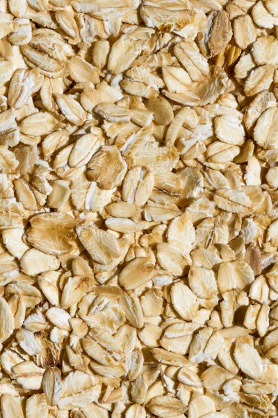 Close Dry Raw Oatmeal Oat Flakes Rolled Oats Background Texture — Stock Photo, Image