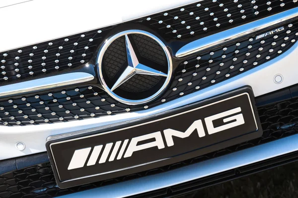 Mercedes amg Namensschild — Stockfoto