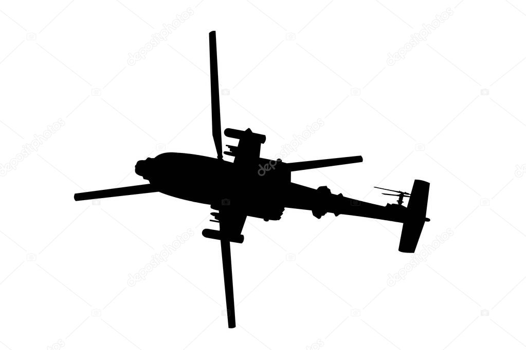 helicopter gunship silhouette