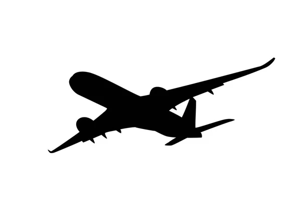 Silhouette jet de passagers — Image vectorielle