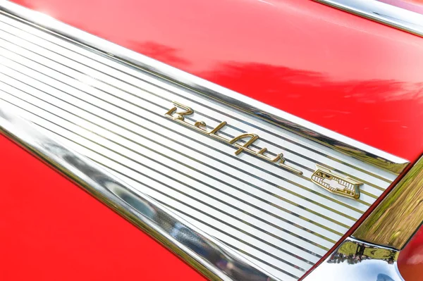 Chevrolet Bel Air vehicle badge — Stock Photo, Image