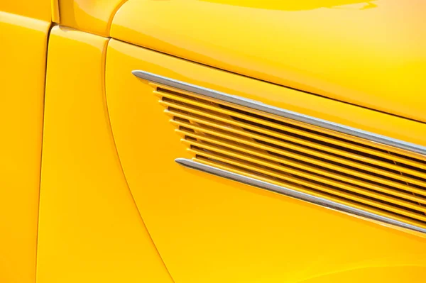 Ouro Amarelo Vintage Veículo Porta Painel Closeup — Fotografia de Stock
