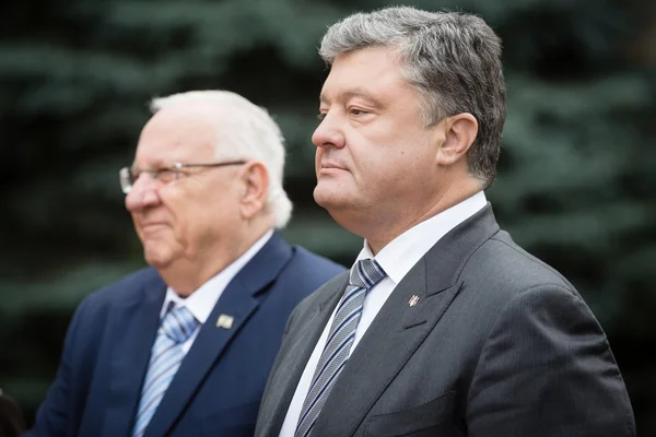Petro Poroshenko e Presidente di Israele Reuven Rivlin — Foto Stock