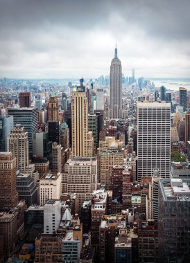 New York'un Manhattan midtown havadan görünümü