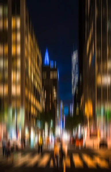 Rues de Manhattan la nuit — Photo