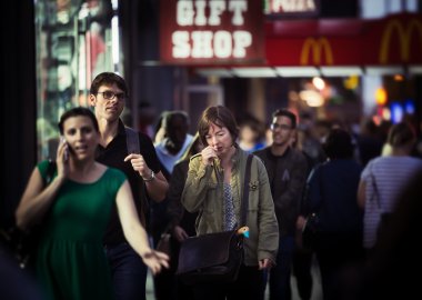 Manhattan sokak sahnesi