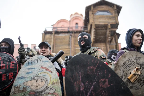 Zombie průvod v ulicích Kyjeva — Stock fotografie