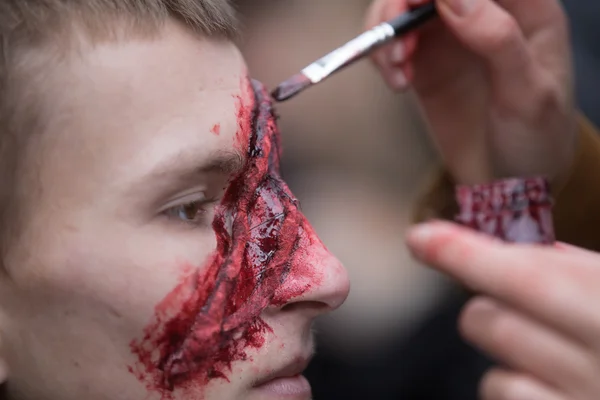 Zombie desfile en las calles de Kiev — Foto de Stock
