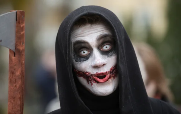 Zombie průvod v ulicích Kyjeva — Stock fotografie